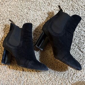 Louis Vuitton Black Suede Ankle Boots